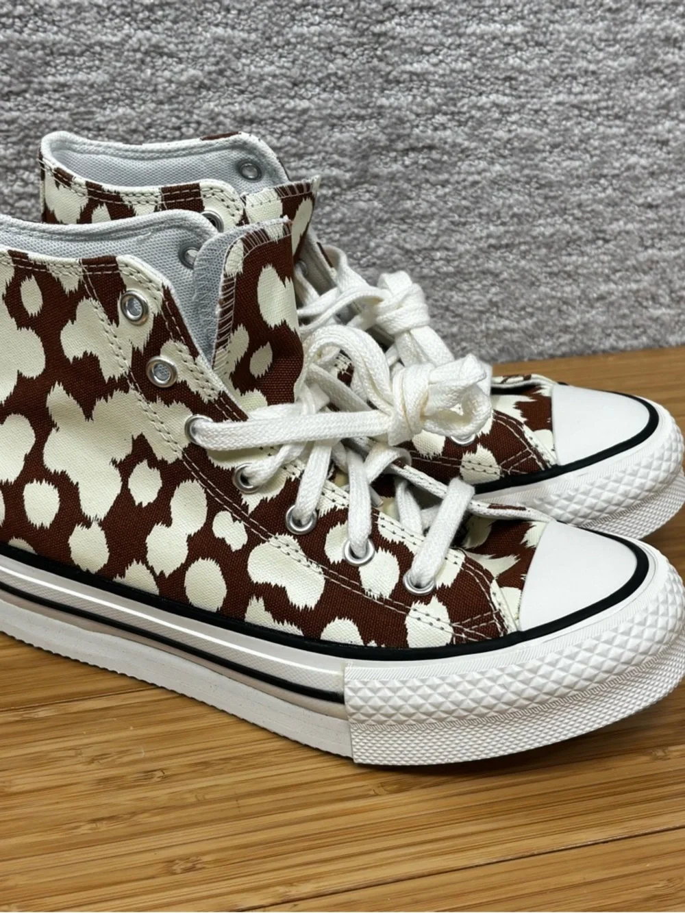 Converse Chuck Taylor Lift Hi Youth Sz 3 Animal Print Platform‎ Style